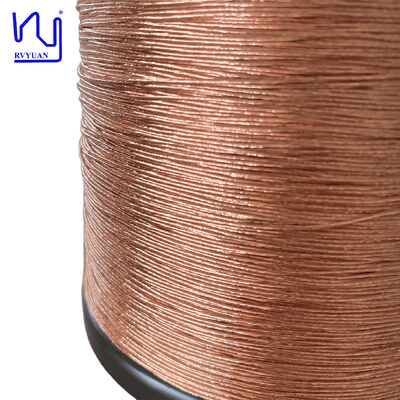 180°C Maksimum Sıcaklık 0.1mm Tel Çapı Yüksek Frekans Uygulamaları İçin 60 Telli Bakır Litz Tel