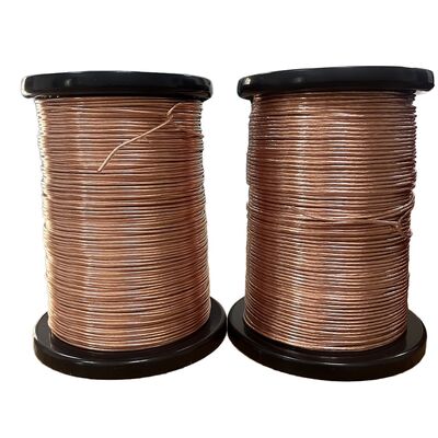 Yuvarlak Sınıf 130C Enameled Bakır Mylar PET Film Teyped Litz Tel 0.10mm*127 Fil